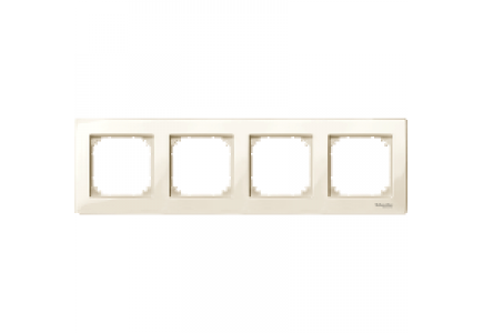 MTN515444 - M-PLAN frame, 4-gang, white, glossy , Schneider Electric