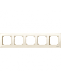 MTN515544 - M-Plan frame, 5-gang, white, glossy , Schneider Electric