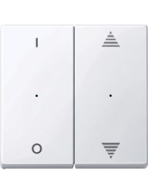KNX MTN619525 - KNX M-Plan - commande double - marquage O/I+double flèche - antimicrobien , Schneider Electric