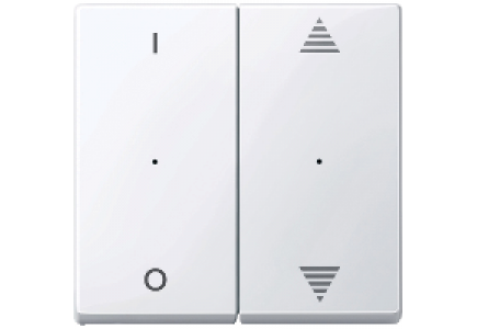 KNX MTN619525 - KNX M-Plan - commande double - marquage O/I+double flèche - antimicrobien , Schneider Electric