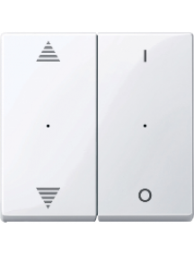 KNX MTN619625 - KNX M-Plan - commande double - marquage double flèche+O/I - antimicrobien , Schneider Electric