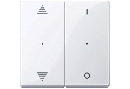 KNX MTN619625 - KNX M-Plan - commande double - marquage double flèche+O/I - antimicrobien , Schneider Electric