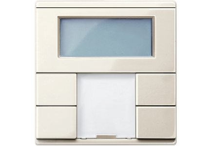 KNX MTN6212-0344 - Push-button 2-gang plus with room temp. ctrl unit, white, glossy, System M , Schneider Electric