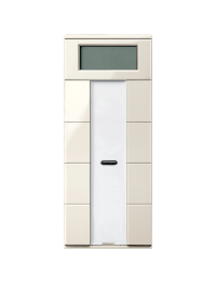 KNX MTN6214-0344 - Push-button 4-gang plus with room temp. ctrl unit, white, glossy, System M , Schneider Electric