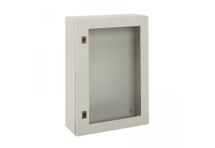 NSYCRNG126300T - Spacial CRNG tspt door w/o mount.plate. H1200xW600xD300 IP66 IK08 RAL7035 , Schneider Electric