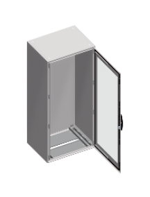 NSYSM18850T - Spacial SM - armoire monobloc - 1 porte transparente - 1800x800x500mm , Schneider Electric
