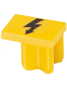 Linergy NSYTRACSR2 - Capot avertissement - pour bornes ressort 2,5mm² - jaune , Schneider Electric