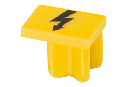 Linergy NSYTRACSR2 - Capot avertissement - pour bornes ressort 2,5mm² - jaune , Schneider Electric