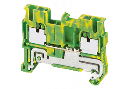 Linergy NSYTRP22PE - Borne push-in - pour conducteur de protection - 2 points - 2,5mm² - vert/jaune , Schneider Electric