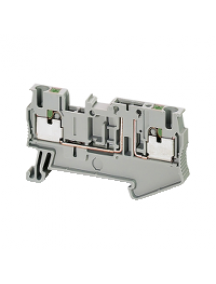 Linergy NSYTRP22TB - Borne push-in sectionn. avec connecteurs fonctionnels - 2 points - 2,5mm² - gris , Schneider Electric