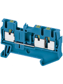 Linergy NSYTRP23BL - Borne push-in - passant - 3 points - 2,5mm² - bleu , Schneider Electric