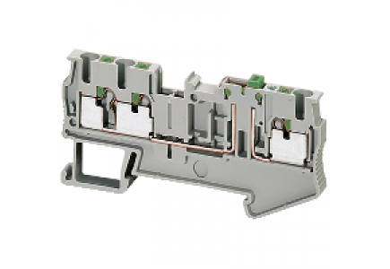 Linergy NSYTRP23SC - Borne push-in - sectionnable à couteau - 3 points - 2,5mm² - gris , Schneider Electric
