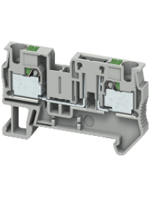 Linergy NSYTRP42TB - Borne push-in - sectionn. avec connecteurs fonctionnels - 2 points - 4mm² - gris , Schneider Electric