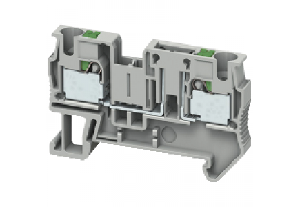 Linergy NSYTRP42TB - Borne push-in - sectionn. avec connecteurs fonctionnels - 2 points - 4mm² - gris , Schneider Electric