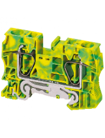 Linergy NSYTRR162PE - Borne à ressort - pour conducteur de protection - 2 points - 16mm² - vert/jaune , Schneider Electric