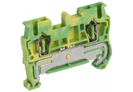Linergy NSYTRR22PE - Borne à ressort pour conducteur de protection - 2 points - 2,5mm² - vert/jaune , Schneider Electric