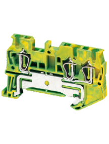 Linergy NSYTRR23PE - Borne à ressort - pour conducteur de protection - 3 points - 2,5mm² - vert/jaune , Schneider Electric
