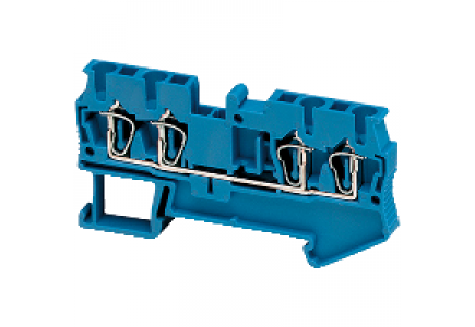 Linergy NSYTRR24BL - Borne à ressort - passant - 4 points - 2,5mm² - bleu , Schneider Electric