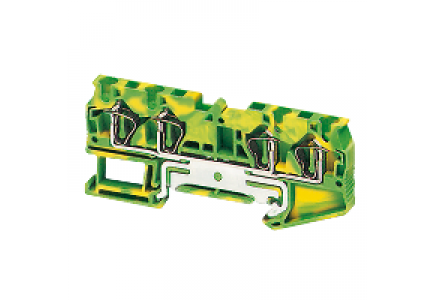 Linergy NSYTRR44PE - Borne à ressort - pour conducteur de protection - 4 points - 4mm² - vert/jaune , Schneider Electric