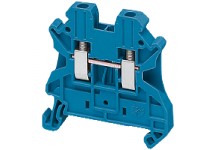 Linergy NSYTRV22BL - Borne à vis - passant - 2 points - 2,5mm² - bleu , Schneider Electric