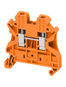 Linergy NSYTRV42AR - Borne à vis - passant - 2 points - 4mm² - orange , Schneider Electric