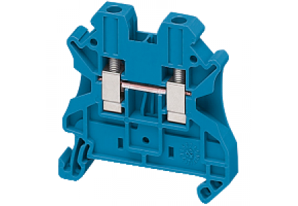 Linergy NSYTRV42BL - Borne à vis - passant - 2 points - 4mm² - bleu , Schneider Electric