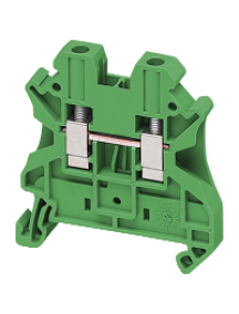 Linergy NSYTRV42GN - Borne à vis - passant - 2 points - 4mm² - vert , Schneider Electric