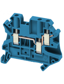 Linergy NSYTRV43BL - Borne à vis - passant - 3 points - 4mm² - bleu , Schneider Electric
