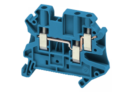 Linergy NSYTRV43BL - Borne à vis - passant - 3 points - 4mm² - bleu , Schneider Electric