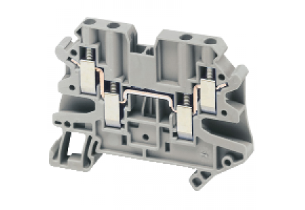 Linergy NSYTRV44 - Borne à vis - passant - 4 points - 4mm² - gris , Schneider Electric
