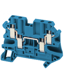 Linergy NSYTRV44BL - Borne à vis - passant - 4 points - 4mm² - bleu , Schneider Electric