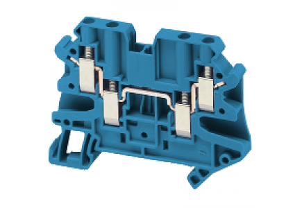 Linergy NSYTRV44BL - Borne à vis - passant - 4 points - 4mm² - bleu , Schneider Electric
