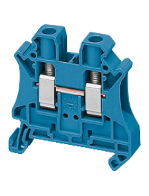 Linergy NSYTRV62BL - Borne à vis - passant - 2 points - 6mm² - bleu , Schneider Electric