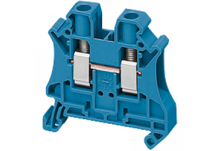 Linergy NSYTRV62BL - Borne à vis - passant - 2 points - 6mm² - bleu , Schneider Electric