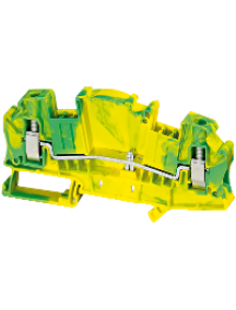 Linergy NSYTRV62TTPE - Borne à vis - conduct. de protection pour essais - 2 points - 6mm² - vert/jaune , Schneider Electric