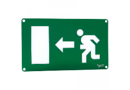 Bloc à tranche OVA50320E - Quick Signal - exit sign screen mono - running man towards the left , Schneider Electric