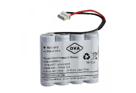 Pyros OVA58982 - Exiway - Batterie NICD - 4,8 V - 1,7 Ah pour bloc évacuation incandescent , Schneider Electric