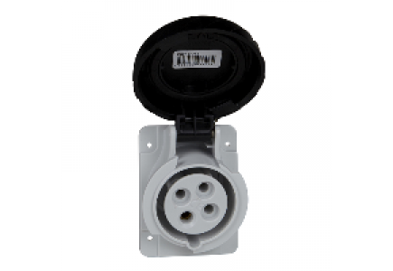 PKF16F744 - PratiKa - socle de prise inclinée -16A - 3P+T - 480-500 V CA- IP67 - à vis , Schneider Electric