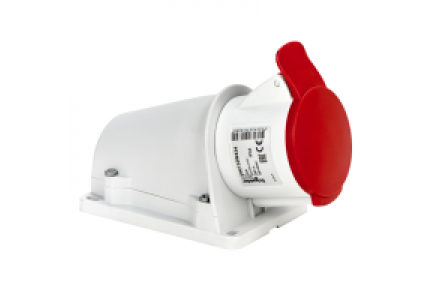 PKF32W434 - Socle prise BT saille inclinée, connexion vis, IP44, 32 A 3P+T 380-415 V , Schneider Electric