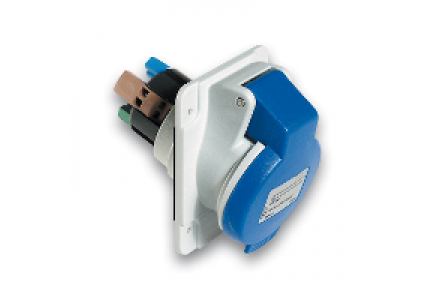 PKY32F423 - PratiKa - socle de prise industrielle coudée 32 A - 2P+T - 200-250 V CA - IP44 , Schneider Electric