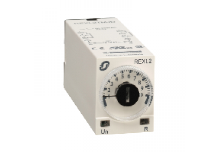 Zelio Time REXL2TMB7 - Zelio Time - relais temporisé travail - 0,1s..100h - 24Vca - 2FO , Schneider Electric