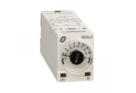 Zelio Time REXL4TMBD - Zelio Time - relais temporisé travail - 0,1s..100h - 24Vcc - 4FO , Schneider Electric