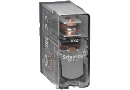 Zelio Relay RXG15B7 - Zelio Relay RXG - relais embrochable - 1 OF 10A - capot transparent - 24VAC , Schneider Electric