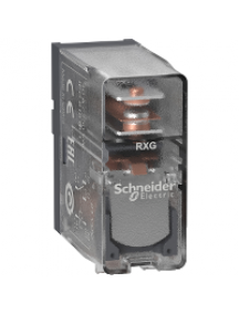 Zelio Relay RXG15BD - Zelio Relay RXG - relais embrochable - 1 OF 10A - capot transparent - 24VDC , Schneider Electric