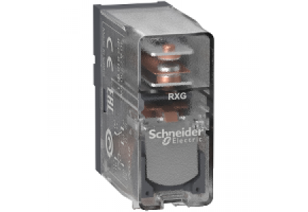 Zelio Relay RXG15BD - Zelio Relay RXG - relais embrochable - 1 OF 10A - capot transparent - 24VDC , Schneider Electric