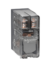 Zelio Relay RXG25B7 - Zelio Relay RXG - relais embrochable - 2 OF 5A - capot transparent - 24VAC , Schneider Electric