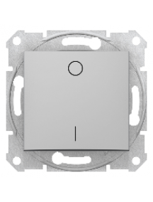 Sedna SDN0200160 - Sedna - 2 poles switch - 10AX, without frame, aluminium , Schneider Electric