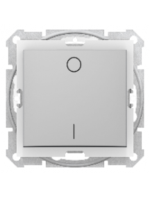 Sedna SDN0200360 - Sedna - 2pole switch - 10AX IP44 without frame aluminium , Schneider Electric