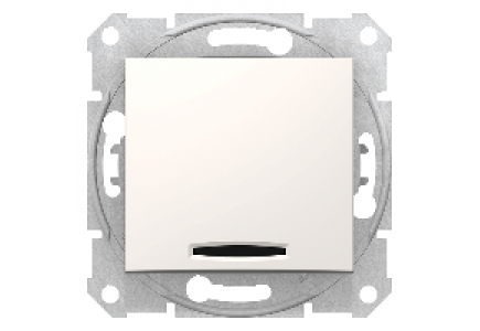 Sedna SDN0501123 - Sedna - intermediate switch - 10AX locator light, without frame cream , Schneider Electric