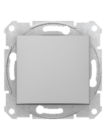 Sedna SDN0700160 - Sedna - 1pole pushbutton - 10A without frame aluminium , Schneider Electric